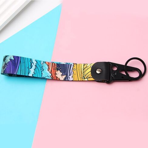 3Pcs Stylish Nylon sea wave Keychain for Durable Lightweight Accessory Cars Motorcycles Bags Accessory in Kuwait