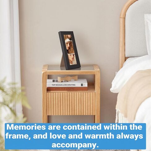 4 Pack Photo Booth Frames 2x6 Strip Frame Film Strip Photo Frame with Stand Wooden Wall, Clear Glass and Tabletop for Wedding Grad Baby Shower Wall Tabletop Desk Home Decor (4) in Saudi Arabia