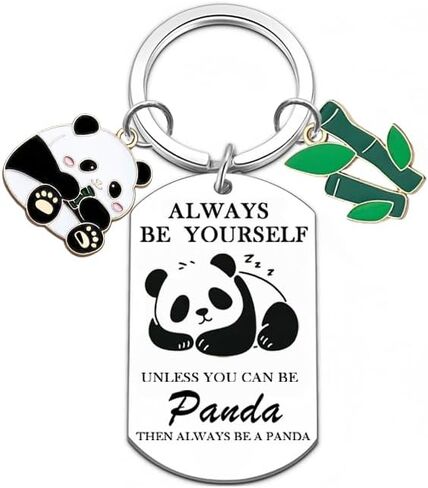 Panda Keychain Cute Panda Gifts for Women Animal Gifts For Pandas Lovers Funny Gift Idea for Birthday Christmas Friend in Saudi Arabia