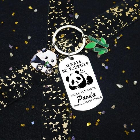 Panda Keychain Cute Panda Gifts for Women Animal Gifts For Pandas Lovers Funny Gift Idea for Birthday Christmas Friend in Saudi Arabia
