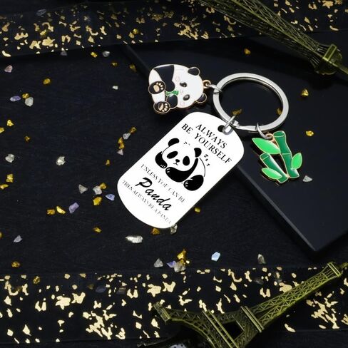 Panda Keychain Cute Panda Gifts for Women Animal Gifts For Pandas Lovers Funny Gift Idea for Birthday Christmas Friend in Saudi Arabia
