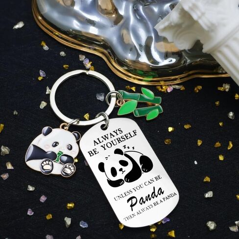 Panda Keychain Cute Panda Gifts for Women Animal Gifts For Pandas Lovers Funny Gift Idea for Birthday Christmas Friend in Saudi Arabia