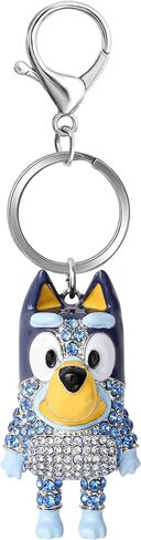 Bluey Bag Charm Pave Crystal، سلسلة مفاتيح Bluey Charm مرخصة رسميًا مع مشبك جراد البحر in Kuwait
