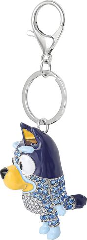 Bluey Bag Charm Pave Crystal، سلسلة مفاتيح Bluey Charm مرخصة رسميًا مع مشبك جراد البحر in Kuwait