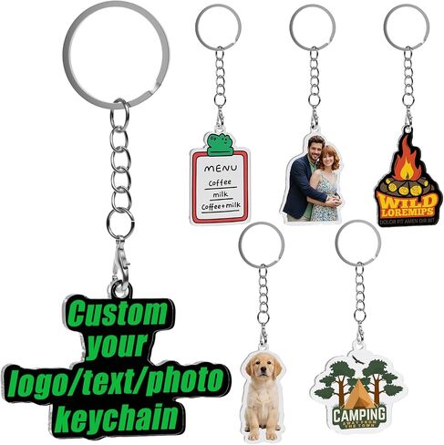 20 Pcs Custom Acrylic Photo Keychain, Personalized Picture Keychain, Customized Gift for Birthday, Anniversary, Party Favors in Saudi Arabia