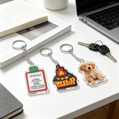 20 Pcs Custom Acrylic Photo Keychain, Personalized Picture Keychain, Customized Gift for Birthday, Anniversary, Party Favors in Saudi Arabia