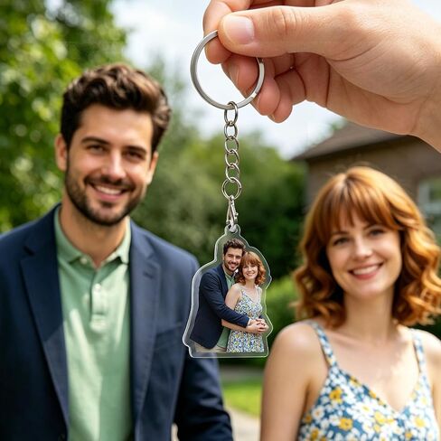 20 Pcs Custom Acrylic Photo Keychain, Personalized Picture Keychain, Customized Gift for Birthday, Anniversary, Party Favors in Saudi Arabia