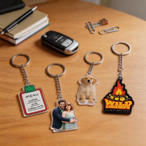 20 Pcs Custom Acrylic Photo Keychain, Personalized Picture Keychain, Customized Gift for Birthday, Anniversary, Party Favors in Saudi Arabia
