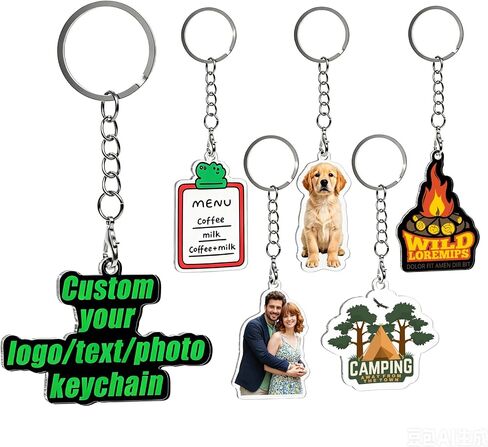20 Pcs Custom Acrylic Photo Keychain, Personalized Picture Keychain, Customized Gift for Birthday, Anniversary, Party Favors in Saudi Arabia