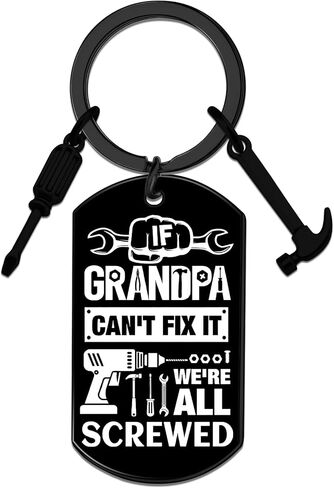 Funny Gifts for Grandpa Grandpa Keychain Grandpa Birthday Gifts Unique Gift for Fathers Day Christmas Men Keychain for Grandfather in Saudi Arabia