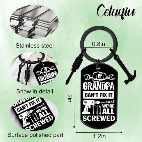 Funny Gifts for Grandpa Grandpa Keychain Grandpa Birthday Gifts Unique Gift for Fathers Day Christmas Men Keychain for Grandfather in Saudi Arabia