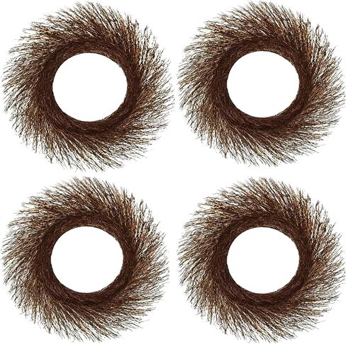 22 Inch Sunburst Twig Grape Vine Wreath Base - 4 Pack Large Natural Plain Rattan Grapevine Wreaths Form for Crafts - Rustic Brown Branch for Front Door Boho Decorating in Saudi Arabia