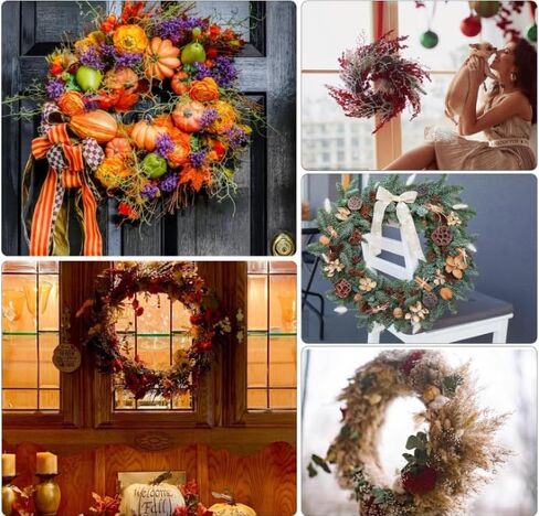 22 Inch Sunburst Twig Grape Vine Wreath Base - 4 Pack Large Natural Plain Rattan Grapevine Wreaths Form for Crafts - Rustic Brown Branch for Front Door Boho Decorating in Saudi Arabia