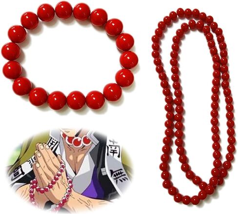 Himejima Gyoumei Necklace Himejima Bracelet Cosplay Prop for Kimetsu No Yaiba Sword Jewelry Set (01) in Saudi Arabia