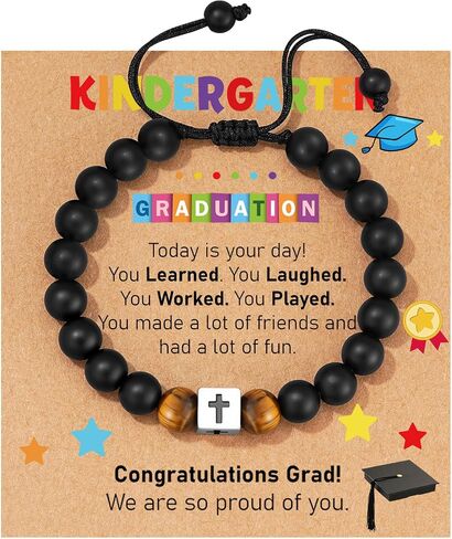 2026 Graduation Gift for Him Men Cross Bracelet Adjustable Bracelet Birthday Gifts for Men With Grad Cap Box and Cards in Saudi Arabia