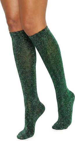 Glamorstar Knee High Socks for Women Glitter Shiny Calf Socks Sparkly Long Socks in Kuwait