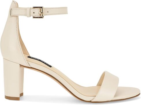 Nine West Women's Pruce Heeled Sandal, Cream Leather 153, 10 in Kuwait