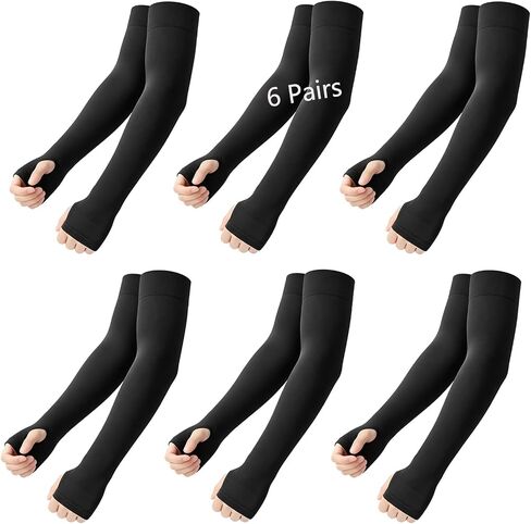 Arm Sleeves with Thumb Hole,Compression Cooling UV Sun Protection Tattoo Sleeves,Arm Sleeves for Men Women in Saudi Arabia