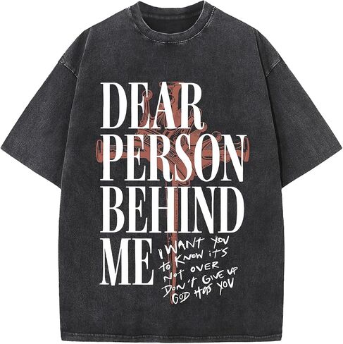 Men's Oversized Christian T-Shirt Vintage Acid Wash Streetwear Heavyweight 100% Cotton Jesus Graphic Retro Tee Shirt in Saudi Arabia