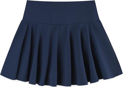 Girls Tennis Skirts Built in Shorts Pleated Athletic Skirt Summer Flowy Skort with Pockets for Kids 7-14 Years in Saudi Arabia