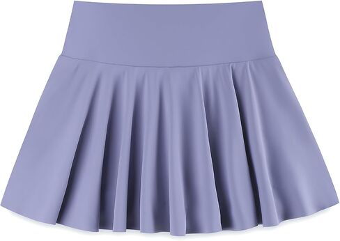 Girls Tennis Skirts Built in Shorts Pleated Athletic Skirt Summer Flowy Skort with Pockets for Kids 7-14 Years in Saudi Arabia
