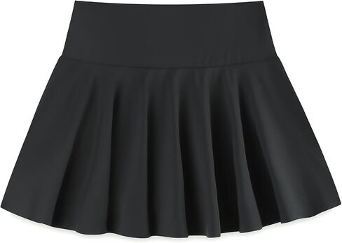 Girls Tennis Skirts Built in Shorts Pleated Athletic Skirt Summer Flowy Skort with Pockets for Kids 7-14 Years in Saudi Arabia