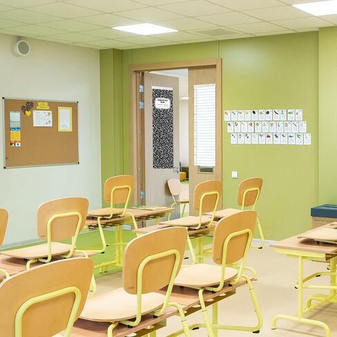 Haooryx Back to School Classroom Door Window Cover - 2Pcs Composition Notebook Curtain Blackout Shades Front Door Decoration Darkening Glass Window Cover for Nursery School Classroom Office Supplies in Kuwait