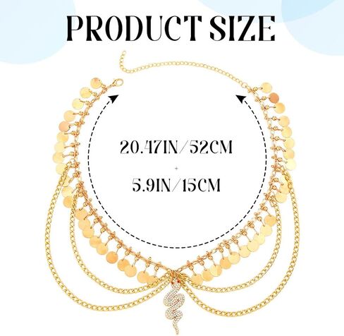 YONAMIX Egyptian Head Chain Jewelry Gold Snake Headpiece for Women | Cleopatra Headpieces Sequin Tassel Rave Hair accessories Layered Forehead Chain in Saudi Arabia