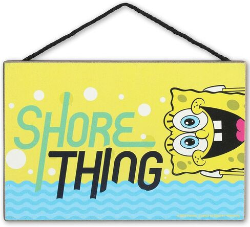 مرحبًا بكم في ديكور الحائط الخشبي المعلق من Nickelodeon SpongeBob SquarePants - علامة سفلية بيكيني ممتعة للمنزل in Kuwait