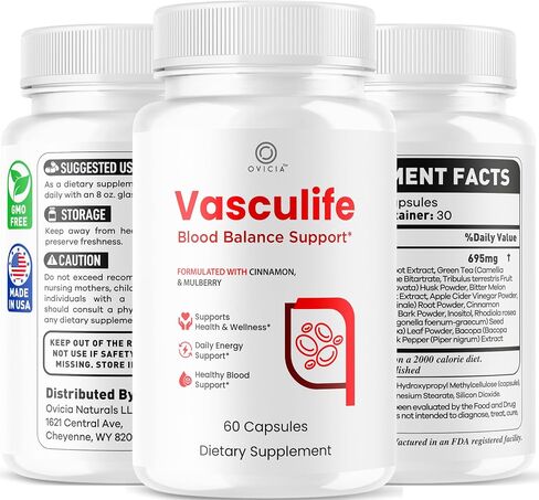 Vasculife Capsules - Official Vascu Life Support Pills Advanced Formula with All Natural Ingredients, Premium Maximum Strength for Wellness & Overall Health Support, 60 Capsules for 1 Month in Saudi Arabia
