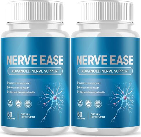 (2 Pack) Nerve Ease Capsules, NerveEase Pills with All Natural Ingredients, Advanced Overall Health and Wellness Vitamin Supplement Formula for Maximum Strength Multivitamins Support (120 Capsules) in Saudi Arabia