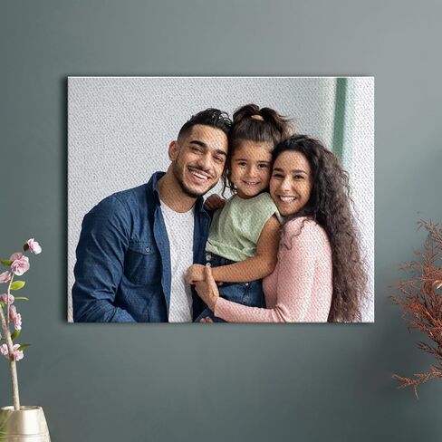 Personalized Photo to Canvas Print - Canvas Prints with Photos on Custom Wall Art for Living Room, Wedding, Bedroom, Baby, Pet Family Picture Framed Wall Art - Rectangle Print, 8x10 in Saudi Arabia