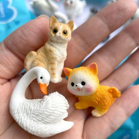 10 Pcs Large Mystery Bag Mini Resin Animals Figurines,Surprise Gifts for Women, Precise Craftsmanship Blind Bags for Terrarium Garden Micro Landscape Aquarium Potted Decoration in Kuwait