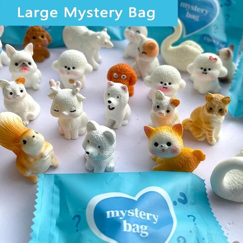 10 Pcs Large Mystery Bag Mini Resin Animals Figurines,Surprise Gifts for Women, Precise Craftsmanship Blind Bags for Terrarium Garden Micro Landscape Aquarium Potted Decoration in Kuwait