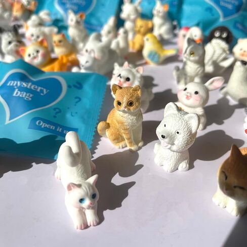 10 Pcs Large Mystery Bag Mini Resin Animals Figurines,Surprise Gifts for Women, Precise Craftsmanship Blind Bags for Terrarium Garden Micro Landscape Aquarium Potted Decoration in Kuwait