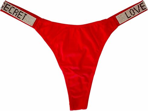 Sexy Thongs for Women,Lingerie with Low Rise and Rhinestones String,G String Stretch Panties Underwear 6 Packs in Kuwait
