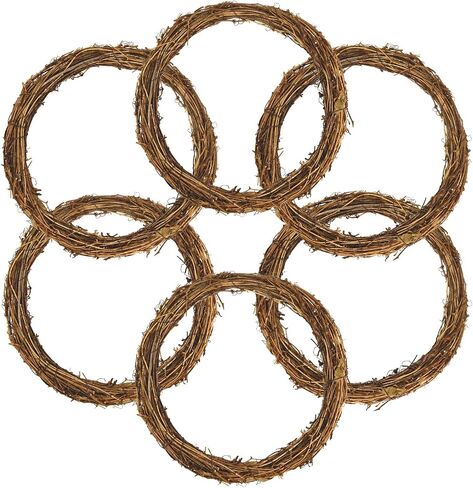 6 Pack Grapevine Wreaths,Vine Wreath Rings for DIY Crafts, Front Door & Holiday Home Decor(12 Inch) in Saudi Arabia