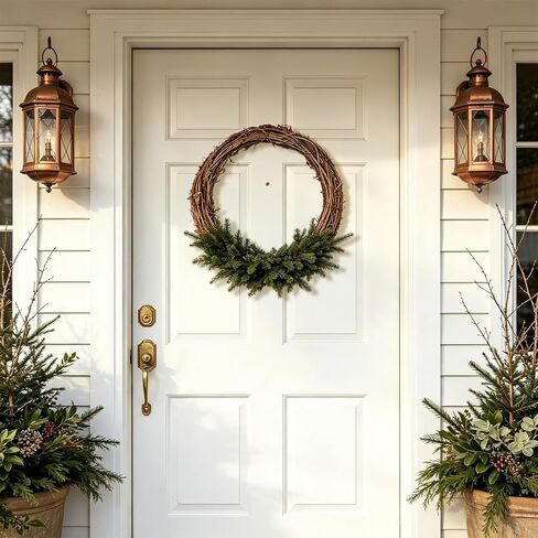 6 Pack Grapevine Wreaths,Vine Wreath Rings for DIY Crafts, Front Door & Holiday Home Decor(12 Inch) in Saudi Arabia