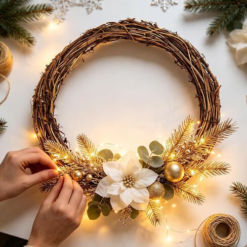 6 Pack Grapevine Wreaths,Vine Wreath Rings for DIY Crafts, Front Door & Holiday Home Decor(12 Inch) in Saudi Arabia
