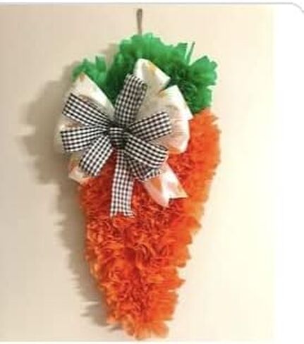 1 Count Carrot Shaped Wired Metal Wreath Frames Forms, 19.680 in. Wire for Spring for Front Door Easter Bulk Decorations with Bonus Scented Aziza (dtfg22) in Kuwait
