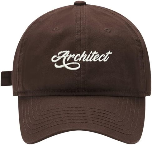 Mens Baseball Caps Architect Embroidered Washed Cotton Adjustable Outdoor Dad Hats for Men in Saudi Arabia