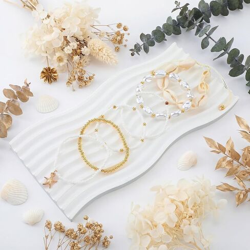 36 Pcs Summer Beach Bracelets for Women Stackable Boho Shell Seashell Bracelet Starfish Beaded Surfer Stretch Bracelets Handmade Boho Beach Jewelry for Vacation Hawaiian Luau Party Favor Gifts in Saudi Arabia