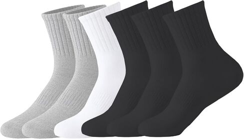 6 Pairs Women‘s Mini Crew Socks, Soft Above Ankle Sock, Classic Basic Socks for Women in Saudi Arabia