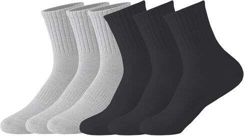 6 Pairs Women‘s Mini Crew Socks, Soft Above Ankle Sock, Classic Basic Socks for Women in Saudi Arabia