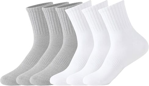6 Pairs Women‘s Mini Crew Socks, Soft Above Ankle Sock, Classic Basic Socks for Women in Saudi Arabia
