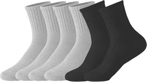 6 Pairs Women‘s Mini Crew Socks, Soft Above Ankle Sock, Classic Basic Socks for Women in Saudi Arabia