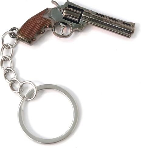 Mini Revolver Gun Keychain,Pistol Keychain For Man,Vintage Detailed Metal Keyring Charm for Men Women Motorcycle Backpack Purse Decor in Saudi Arabia