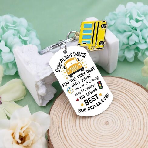 igvean Bus Driver Appreciation Gifts School Bus Driver Gifts Thank You Keychain Christmas Birthday Gift for Buses Drivers in Saudi Arabia