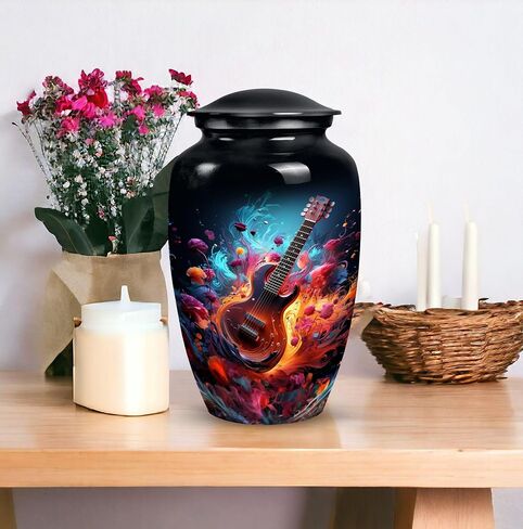 Guitar Urns for Ashes Adult Male - Mini Urn for Human Ashes - Large Urn for Human Ashes Adult Female - Cremation Urns for Women - Combo 1 Large 4 Keepsake in Saudi Arabia