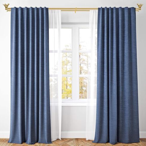Double Curtain Rod with Bird Finial, Decorative Window Treatment Hardware (Gold, 36"-72") in Saudi Arabia